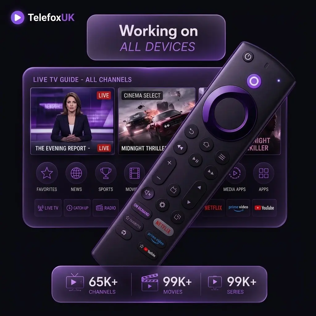 Watch IPTV UK in 4K on your TV – TeleFox UK streaming